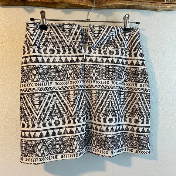 Blue Rain Francesca's Black & White Mini Skirt - Picture 2 of 4